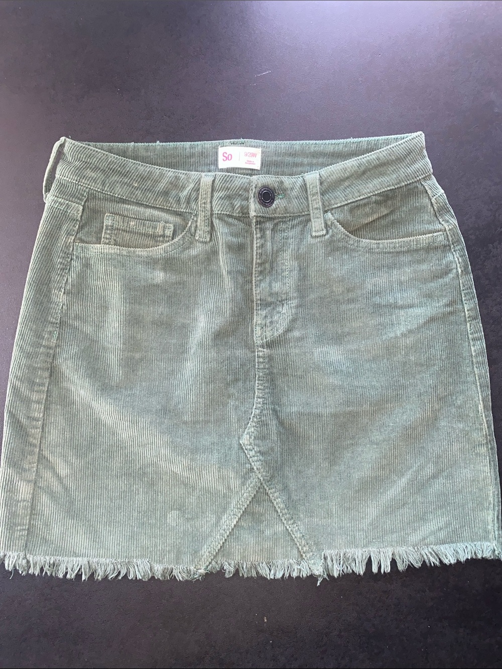NWOT Evergreen Corduroy Skirt